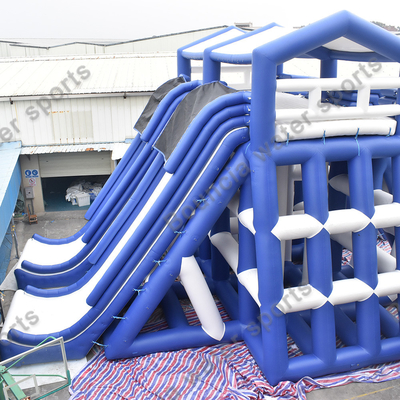 10 Meters High Large Floating Water Slides For Adults