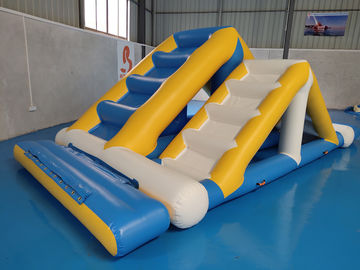 Kids Floating Inflatable Water Park / Inflatable Aqua Splash Park For Shallow Area